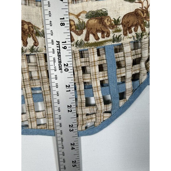 VTG Casey And Max African Safari Plaid Lattice Animal Motif Vest Womens SZ Large - Picture 11 of 14